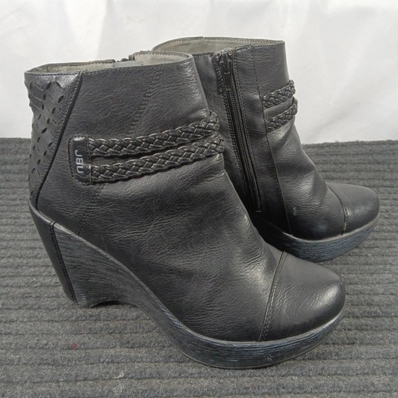 JBU Jambu Women Wedge Ankle Boots Black - Picture 1 of 9